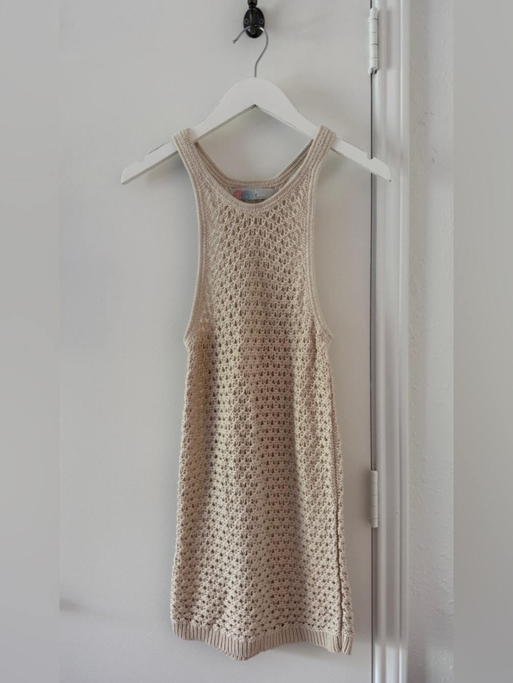 Free People Beach Cream Crochet Cover Up